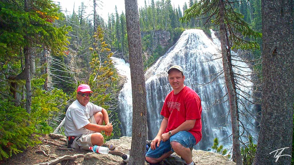 Dad and I take in the beauty of Union Falls