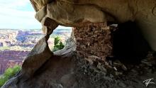 Native American dwellings near the Aztec Butte Trail in Canyonlands National Park