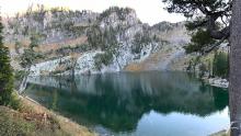 The view of Bloomington Lake from our campsite